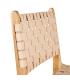 SILLA BEIGE MADERA TECA-PIEL 50 X 56 X 87 CM