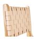 TABURETE BEIGE MADERA TECA-PIEL 45 X 57 X 95 CM