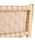 TABURETE BEIGE MADERA TECA-PIEL 45 X 57 X 95 CM