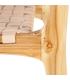 TABURETE BEIGE MADERA TECA-PIEL 45 X 57 X 95 CM