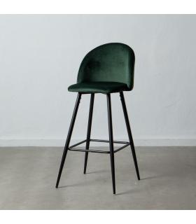 TABURETE ALTO VERDE OSCURO TEJIDO-METAL 40,20 X 48,20 X 102