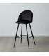 TABURETE ALTO NEGRO TEJIDO-METAL SALÓN 40,20 X 48,20 X 102 C