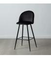 TABURETE ALTO NEGRO TEJIDO-METAL SALÓN 40,20 X 48,20 X 102 C