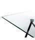 MESA COMEDOR NEGRO METAL-CRISTAL SALÓN 140 X 80 X 75 CM