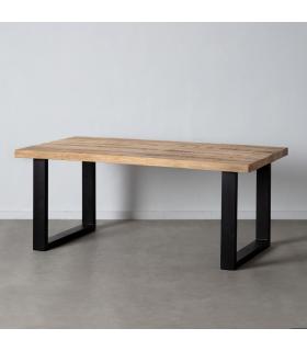 MESA COMEDOR NATURAL-NEGRO 180 X 90 X 76 CM