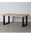MESA COMEDOR NATURAL-NEGRO 180 X 90 X 76 CM