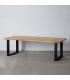 MESA COMEDOR NATURAL-NEGRO 240 X 100 X 76 CM
