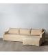 SOFÁ CHAISE LONGUE BEIGE TEJIDO SALÓN 249 X 160 X 73 CM