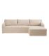 SOFÁ CHAISE LONGUE BEIGE TEJIDO SALÓN 249 X 160 X 73 CM