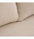 SOFÁ CHAISE LONGUE BEIGE TEJIDO SALÓN 249 X 160 X 73 CM