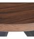 MESA COMEDOR MARRÓN-NEGRO DM-METAL 90 X 90 X 76 CM
