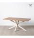 MESA COMEDOR NATURAL-BLANCO DM-METAL 160 X 90 X 76 CM