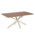 MESA COMEDOR NATURAL-BLANCO DM-METAL 160 X 90 X 76 CM