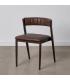 SILLA MARRÓN PU/METAL SALÓN 51 X 55 X 72 CM