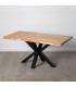 MESA COMEDOR NATURAL-NEGRO 160 X 90 X 76 CM