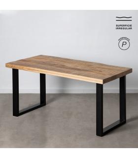 MESA COMEDOR NATURAL-NEGRO 160 X 90 X 76 CM