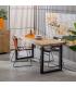 MESA COMEDOR NATURAL-NEGRO 160 X 90 X 76 CM