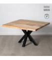MESA COMEDOR NATURAL-NEGRO 130 X 130 X 76 CM