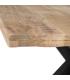 MESA COMEDOR NATURAL-NEGRO 130 X 130 X 76 CM
