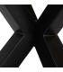 MESA COMEDOR NATURAL-NEGRO 130 X 130 X 76 CM