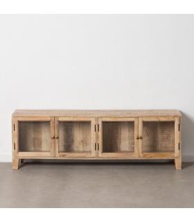 MUEBLE TV BLANCO ROZADO MADERA DE MANGO 160 X 35,50 X 52,50