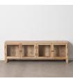 MUEBLE TV BLANCO ROZADO MADERA DE MANGO 160 X 35,50 X 52,50