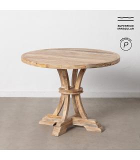 MESA COMEDOR BLANCO ROZADO 100 X 100 X 76 CM