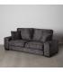 SOFÁ 3 PLAZAS GRIS OSCURO TEJIDO SALÓN 230 X 93 X 97 CM