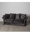 SOFÁ 3 PLAZAS GRIS OSCURO TEJIDO SALÓN 228 X 97 X 100 CM