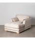 SOFÁ CHAISE LONGUE BEIGE TEJIDO SALÓN 114 X 155 X 92 CM