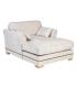 SOFÁ CHAISE LONGUE BEIGE TEJIDO SALÓN 114 X 155 X 92 CM