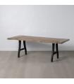 MESA COMEDOR NATURAL-NEGRO 220 X 90 X 76 CM