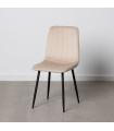 Beige velvet living room chair 45 x 51 x 88.5 cm