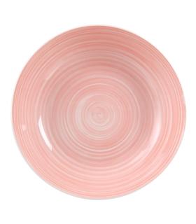 PLATO HONDO ROSA PORCELANA COCINA 20,50 X 20,50 X 4,50 CM