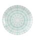 PLATO POSTRE TURQUESA-BLANCO PORCELANA 19,50 X 19,50 X 2 CM