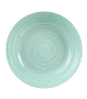PLATO HONDO TURQUESA PORCELANA COCINA 20,50 X 20,50 X 4,50 C