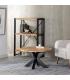 MESA CENTRO NATURAL-NEGRO MADERA-HIERRO 80 X 80 X 45 CM
