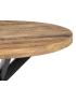 MESA COMEDOR NATURAL-NEGRO MADERA-HIERRO 120 X 120 X 79 CM