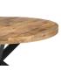 MESA COMEDOR NATURAL-NEGRO MADERA-HIERRO 140 X 140 X 77 CM
