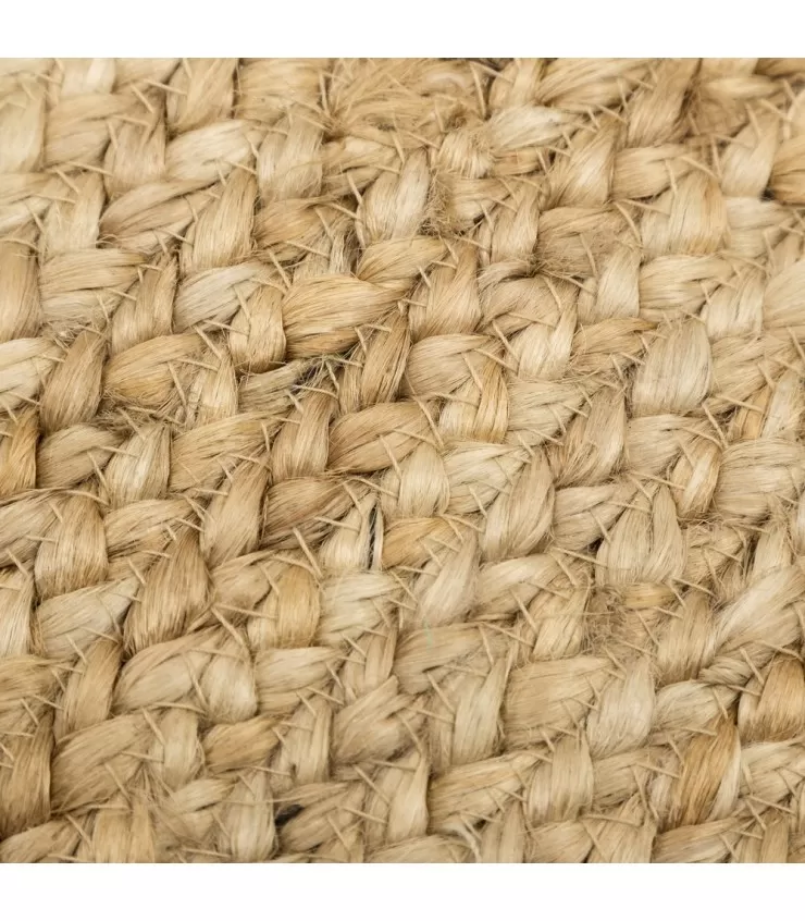 Decoração de juta de tapete natural 180 x 180 x 1 cm