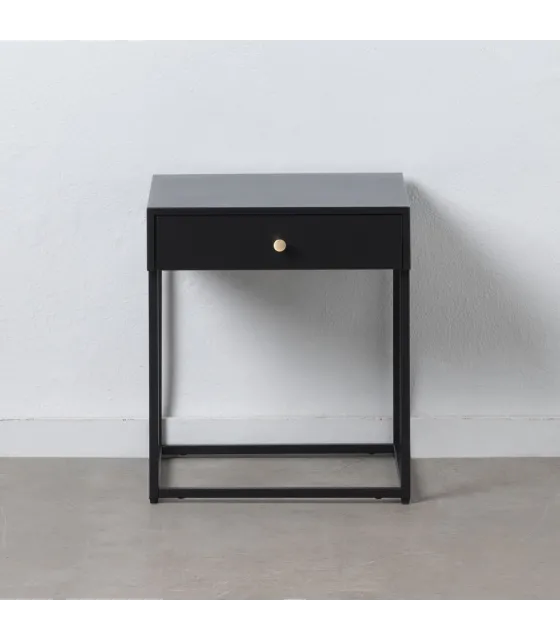 MESITA NEGRO ACERO 43 X 41 X 50 CM