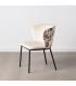 SILLA PAVO REAL BEIGE TEJIDO-METAL SALÓN 58 X 52 X 77 CM