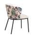 SILLA PAVO REAL BEIGE TEJIDO-METAL SALÓN 58 X 52 X 77 CM