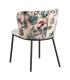 SILLA PAVO REAL BEIGE TEJIDO-METAL SALÓN 58 X 52 X 77 CM