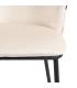 SILLA PAVO REAL BEIGE TEJIDO-METAL SALÓN 58 X 52 X 77 CM