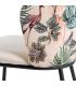 SILLA PAVO REAL BEIGE TEJIDO-METAL SALÓN 58 X 52 X 77 CM