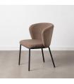 Brown fabric-metal living room chair 58 x 52 x 77 cm