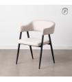 Cream fabric-metal living room chair 56 x 60 x 81 cm