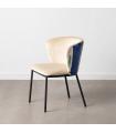 Green and Beige Abstract Fabric Chair 58 x 52 x 77 cm