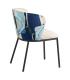 SILLA ABSTRACTO VERDE-BEIGE TEJIDO-METAL 58 X 52 X 77 CM